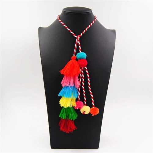 Colorful Bohemian Pompom Tassels Bag Charms - Image 3