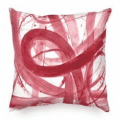 Abstract Cranberry Pink Painting Pillow Cover