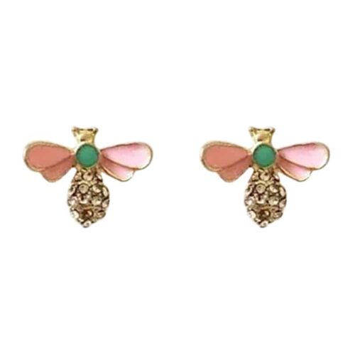 Buzzing Around | Bee Stud Earrings w/ Crystals