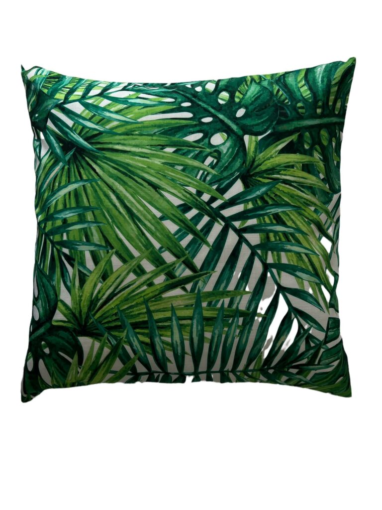 CONTEMPORARY MIAMI PALM LEAVES PILLOW COVER