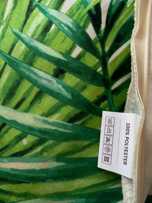CONTEMPORARY MIAMI PALM LEAVES PILLOW COVER