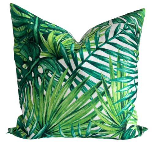 CONTEMPORARY MIAMI PALM LEAVES PILLOW COVER