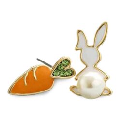 Carrot & Cotton Tale Bunny Earrings