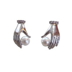 Hands Full | Hand of Pearl Earrings