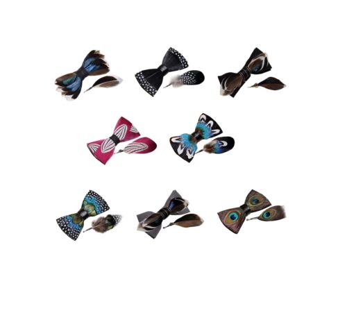 Handmade Feather Bow Ties | Pheasant, Dominecker, Peacock +