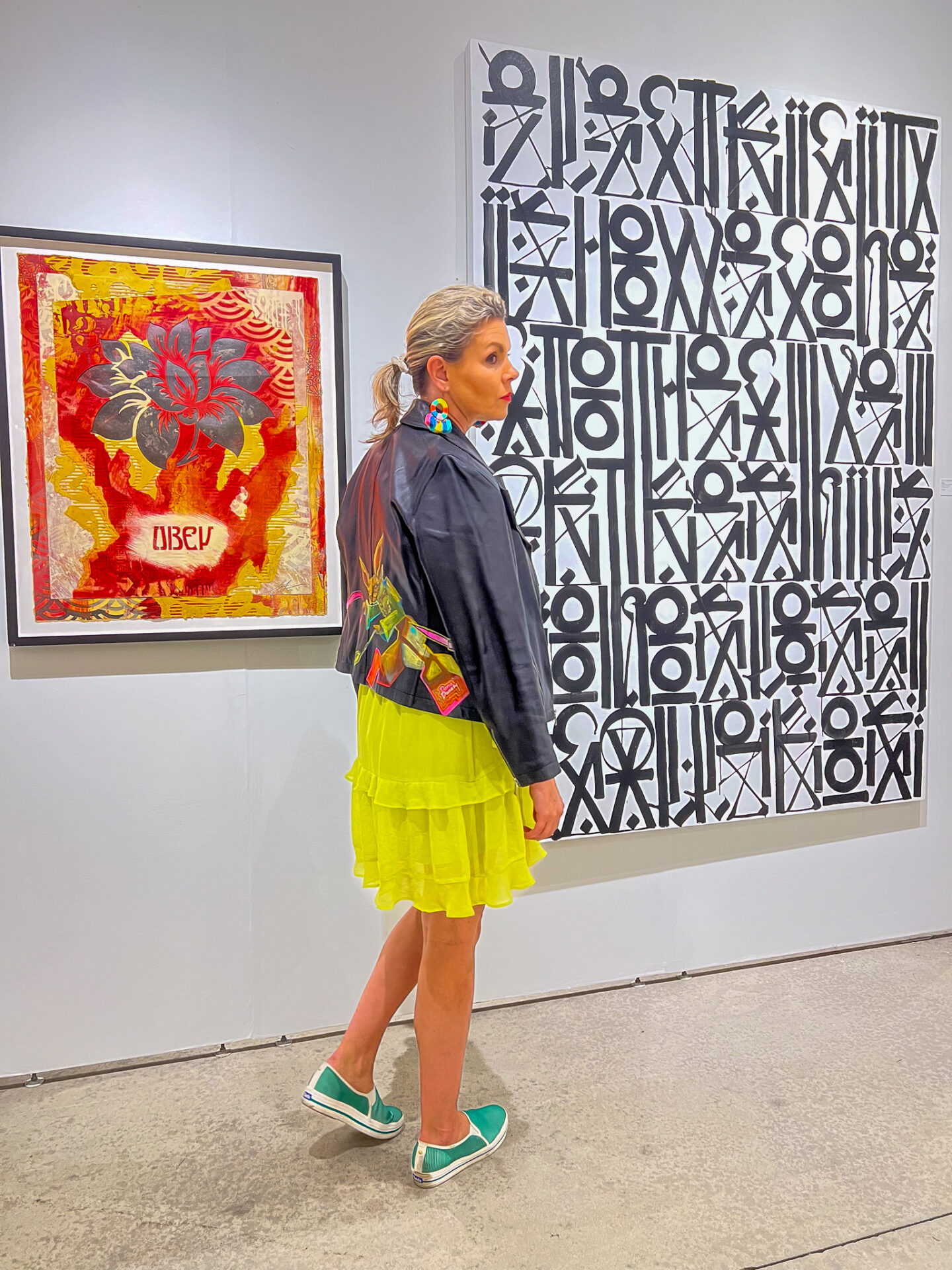 Christi Tasker wearing earrings