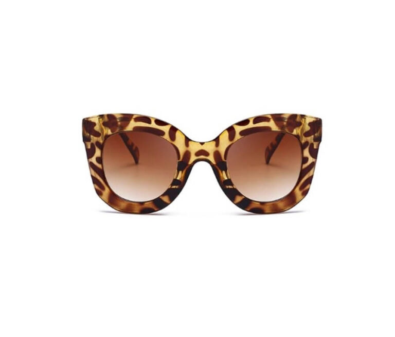 Luxurious Leopard Tortoiseshell Cat Eye 60s Retro Sunglasses