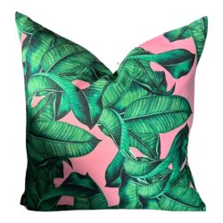 Contemporary Tropical Banana Leaf Pillow Cover - Christi Tasker Miami