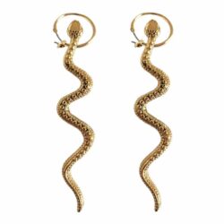 Wild & Mystical Golden Snake Hoop Earrings
