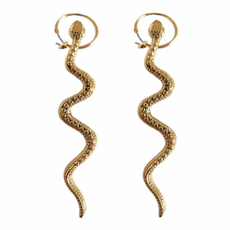 Wild & Mystical Golden Snake Hoop Earrings