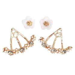 Oopsy Daisy Earrings w/ Ear Jacket