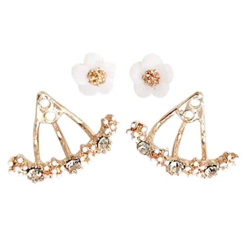 Oopsy Daisy Earrings w/ Ear Jacket