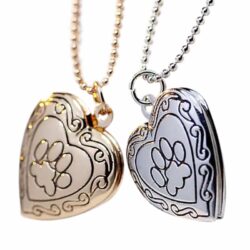 Pawsitivity Perfect #1 Paw Print Locket Necklace - Gifts for Pet Lovers
