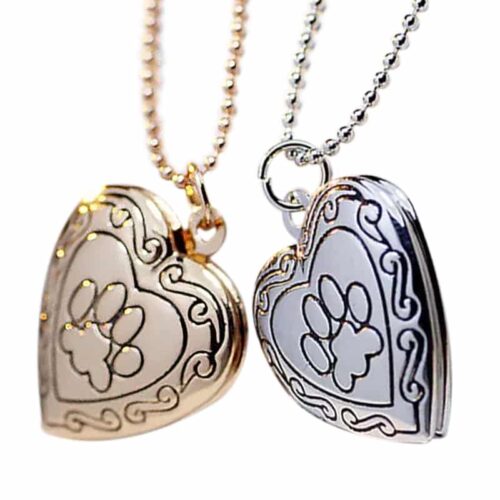 Pawsitivity Perfect #1 Paw Print Locket Necklace - Gifts for Pet Lovers