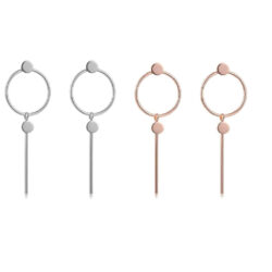 SIngle Circle & Line Architectural Earring