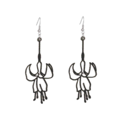 Silhouette Orchid Flower Earrings