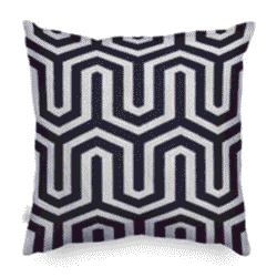 Peak & Valley Embroidered Geometric Pillow Cover