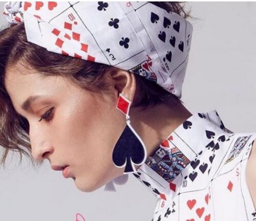 Ace of the Club Earrings | Ace, Diamond, Club and Hearts Earrings | Playing Card Earrings - Image 2