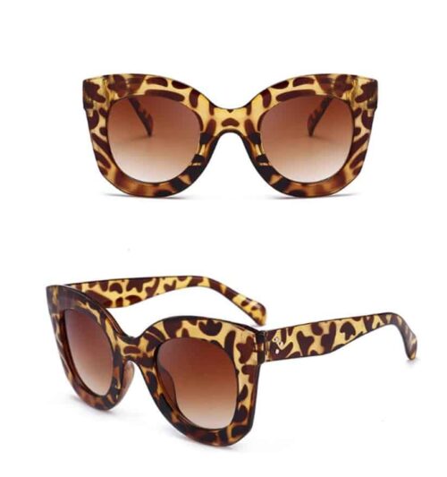 Luxurious Leopard Tortoiseshell Cat Eye 60s Retro Sunglasses - Image 2