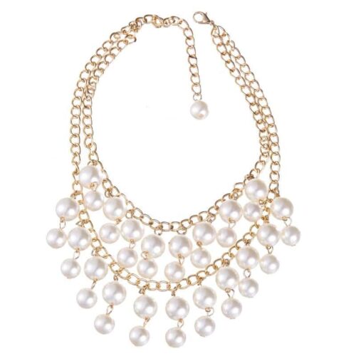 Hugo Pearl & Gold Chain Necklace