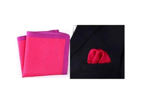 100% Silk Geometrical Pocket Square Handkerchief