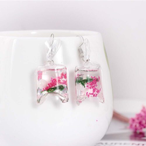 Nurture Earth - Quit Littering Acrylic Flower Bag Earrings - Image 3