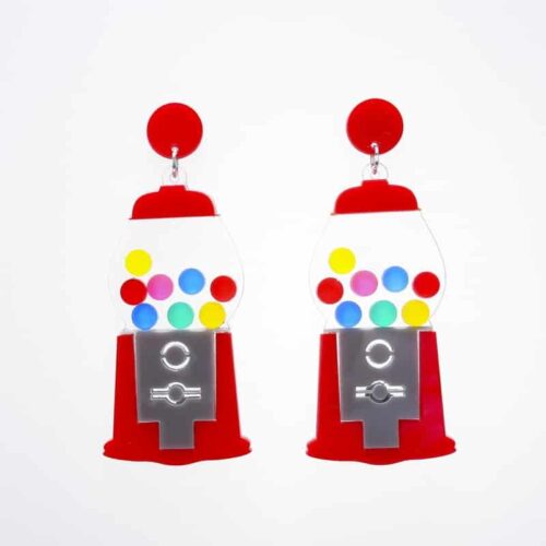 Bubble Gum Machine Acrylic Earrings - Image 2