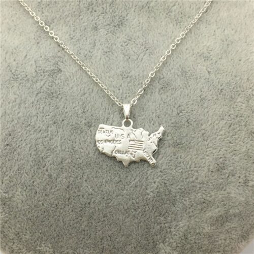 USA Map Necklace Choker - Image 3