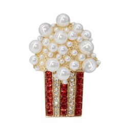 Popcorn Pearl Brooch | Gifts for Popcorn Lovers