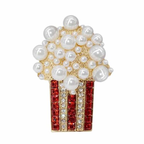 Popcorn Pearl Brooch | Gifts for Popcorn Lovers