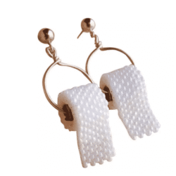 Pearl Toilet Paper Earrings
