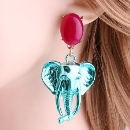 #1 Chromatic Creative Unique Elephant Earrings - Image 7