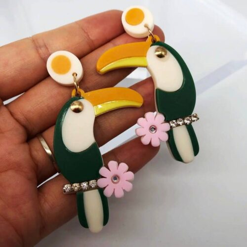 Toucan Earrings | Beach Resort Wear - Image 5