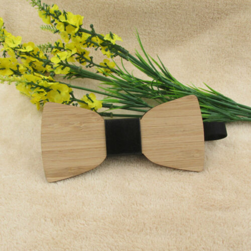 Geometric Silohette Wooden Bow Tie For Men Made of Wood - Image 3