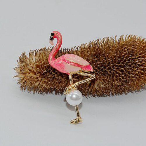 Standing On The Promise | Flamingo Enameled Brooch - Image 5