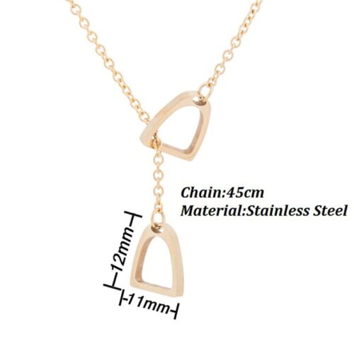 Stirred Up | Equestrian Double Stirrups Horse Rider Necklace - Image 3