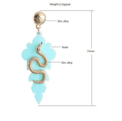 Gold Etched Diamond-Back Snake Earrings On Modern Medallion Crest - Image 3