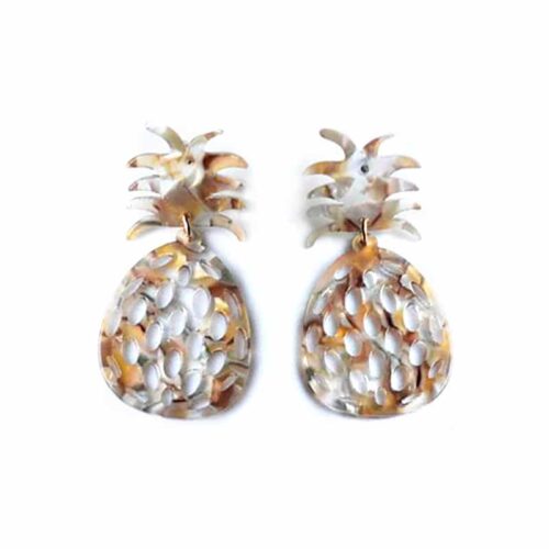 Pineapple Tortoiseshell Designer Earrings - Image 7