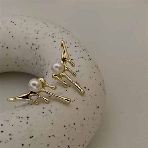 Pearly Paint Dripping Earrings