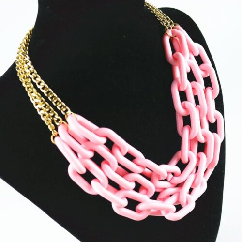 Statement Big Acrylic Chunky Chain Multi Layer Necklace Choker Necklaces & Pendants Fashion 2018 Party Women Jewelry - Image 3