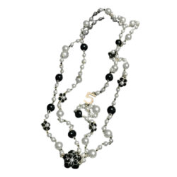 Designer Double Strand No. 5 Camellia Flower Necklace