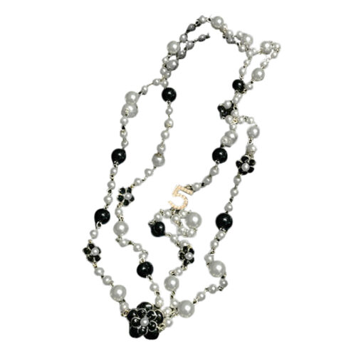 Designer Double Strand No. 5 Camellia Flower Necklace