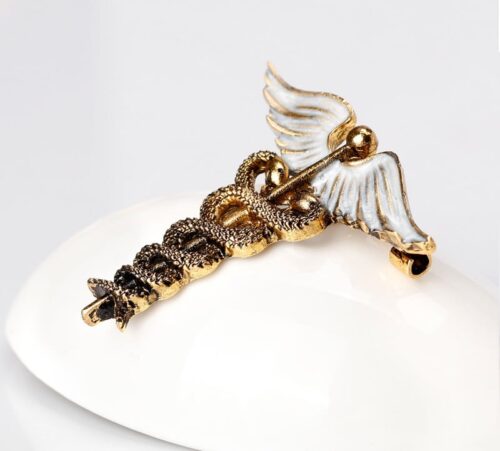 Staff of Hermes | Medical Pin Brooch | Gifts For Nurses - Image 5