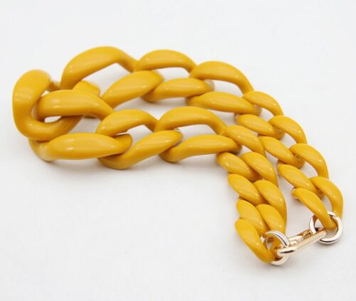 Designer Acrylic Chunky Chain Choker Statement Necklace - Image 5