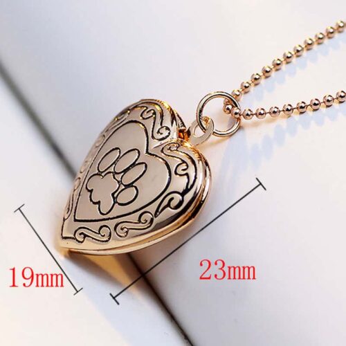 Pawsitivity Perfect #1 Paw Print Locket Necklace - Gifts for Pet Lovers - Image 5