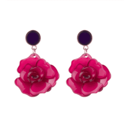 2 Roses A Day Acrylic Beautiful Handmade Earrings | Rose Earrings
