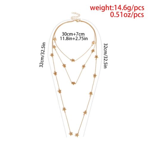 Hello ROCKstars | Long Star Necklace Multilayered - Image 8
