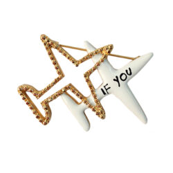 "If You" Just Go | Glam Airplane Pin Brooch