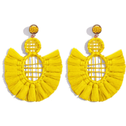 Sunshine State Dreamcatcher Dreaming Yellow Raffia Earrings