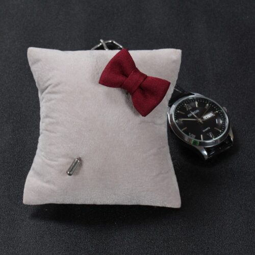 Solid Twill Mini Bow Tie Lapel Pin - Image 3